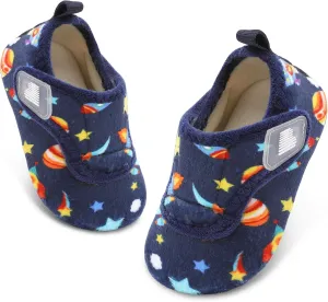 BARERUN Toddler Slippers Boys Girls House Shoes Warm Kids Slippers With Non-Slip Rubber Sole Fuzzy Cozy Walking Shoes Indoor/Outdoor