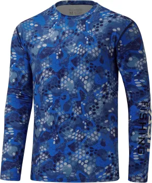 BASSDASH Men’s UPF 50  Camo Long Sleeve Shirts Quick Dry Lightweight Performance Shirt for Outdoors Fishing Hiking