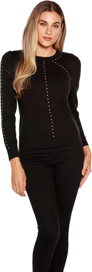 Belldini Sweaters for Women Lightweight Long Sleeve Pullover Knit Sweater
