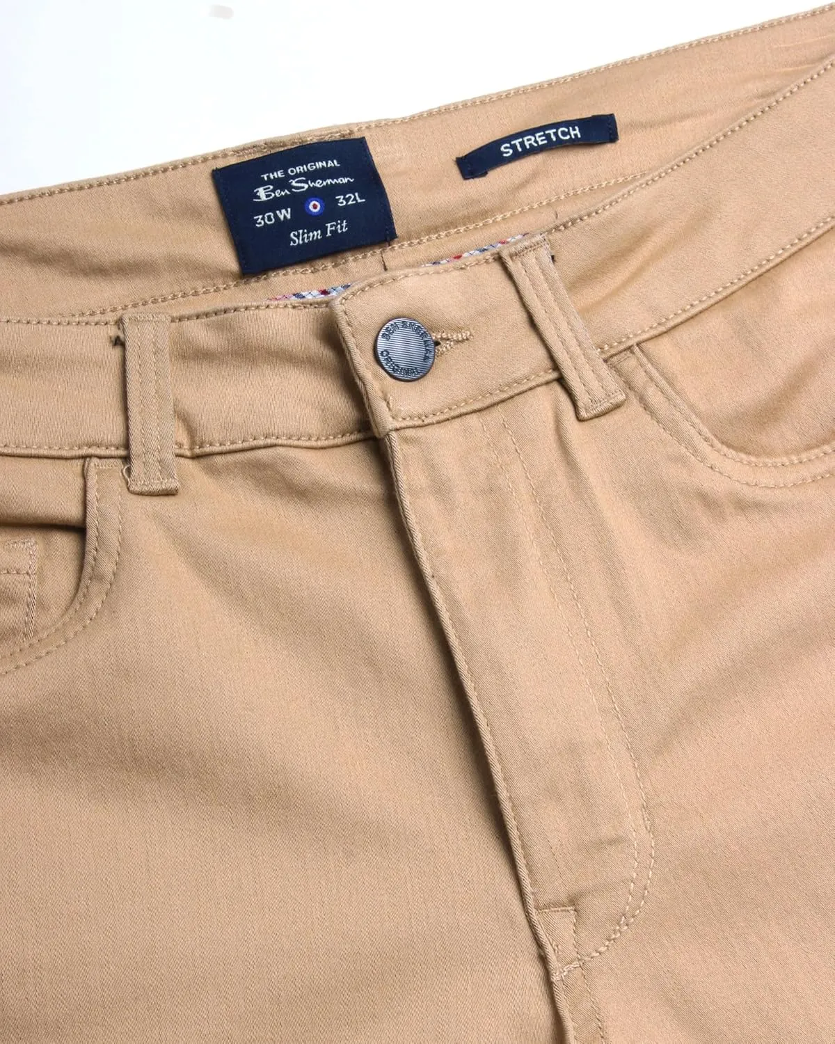 Ben Sherman Men's Pants - Lightweight Comfortable Stretch Fit Flat Front Casual Dress Pants - Chino Pants for Men