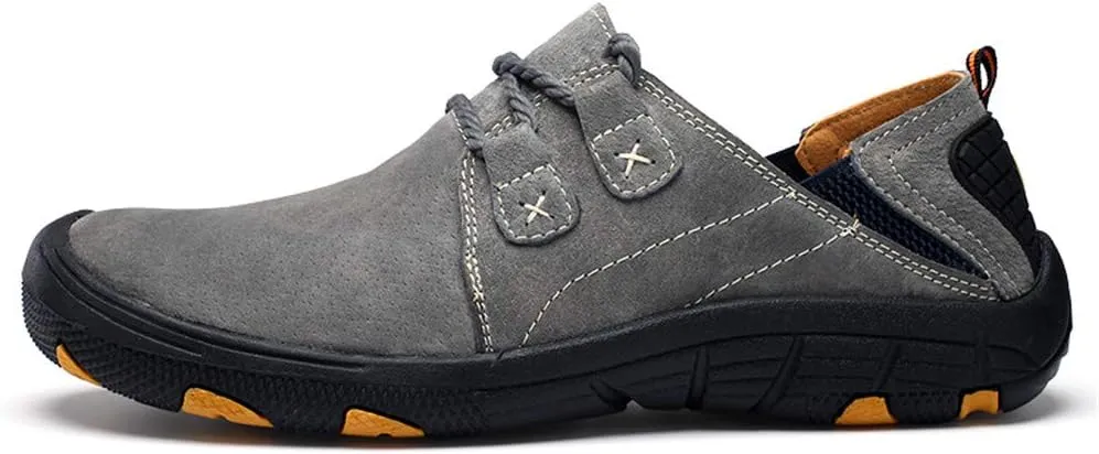 BIFINI Men's Suede Oxford Shoes Casual Lace Up Flats Driving Loafers