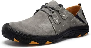 BIFINI Men's Suede Oxford Shoes Casual Lace Up Flats Driving Loafers