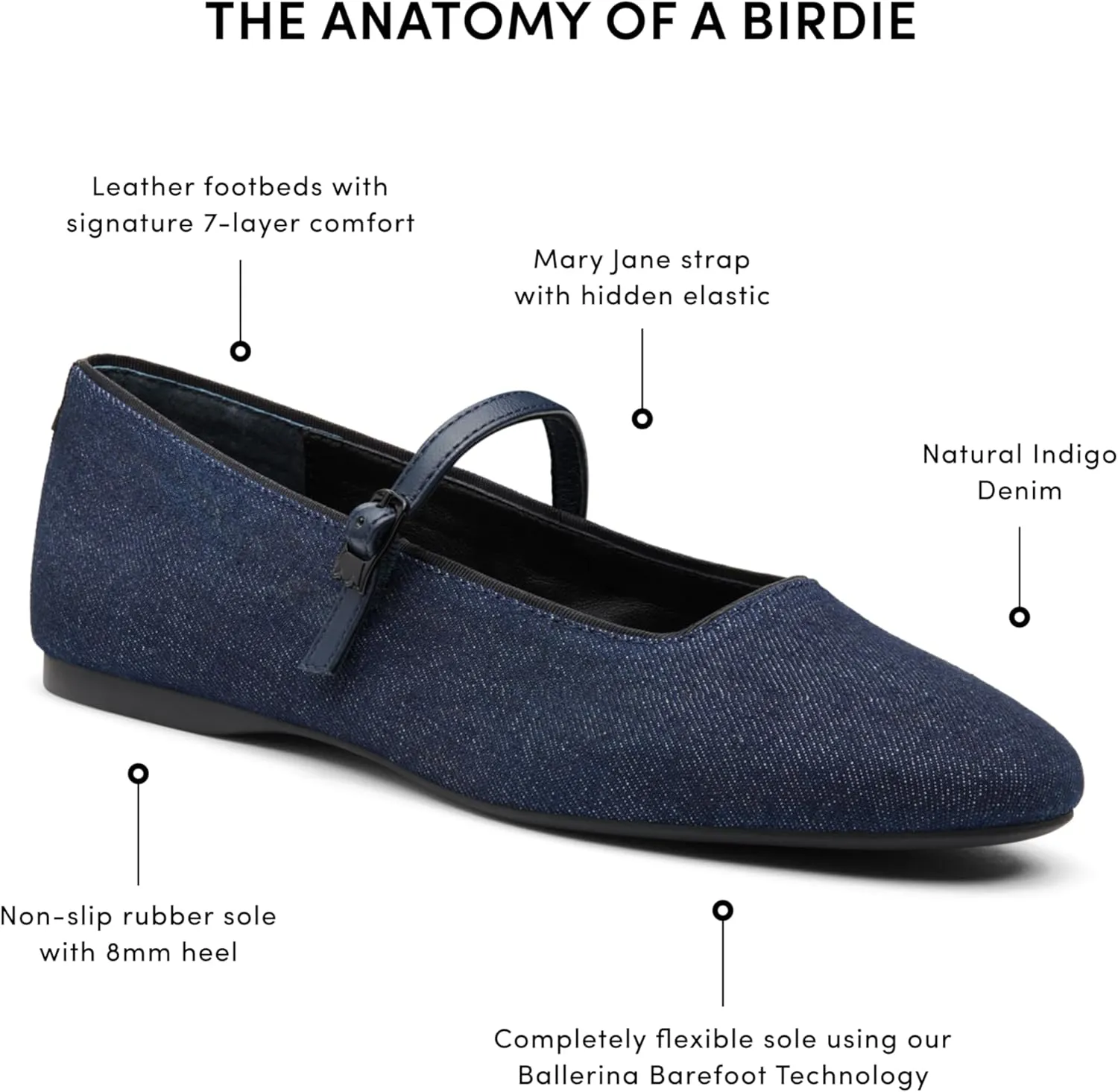 Birdies Women's Hummingbird, Ballet Flats