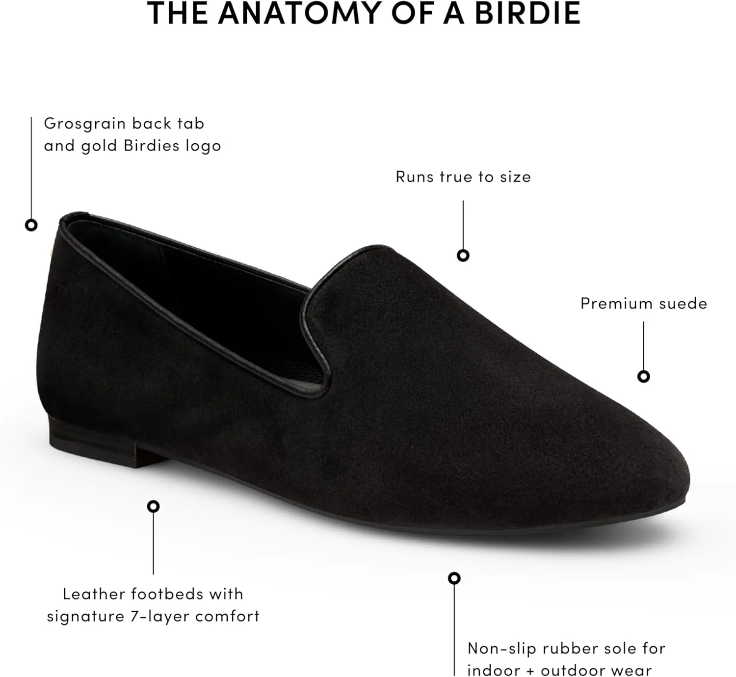 Birdies Women's Starling, Slip-On Flats, Comfortable Casual Dressy Shoes