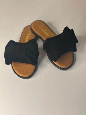 Black Bow Girls Sandal