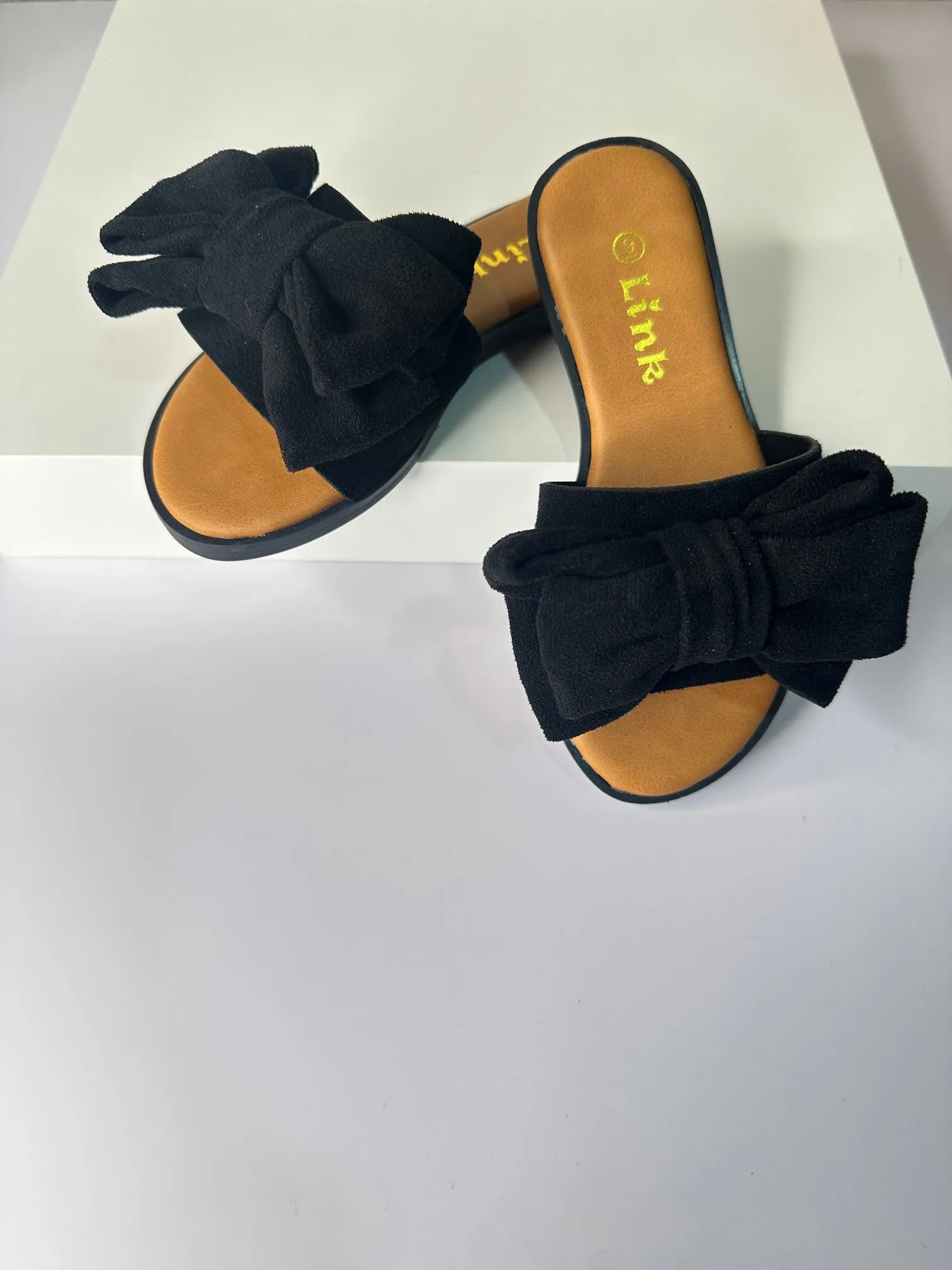 Black Bow Girls Sandal