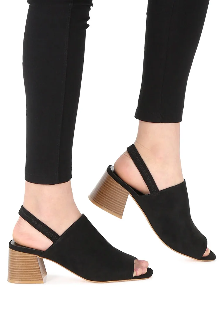 Black Sabella Slingback Slip-On Sandals
