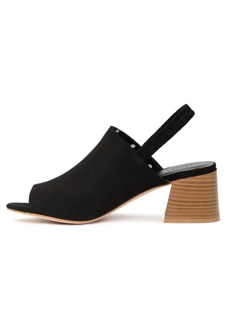 Black Sabella Slingback Slip-On Sandals
