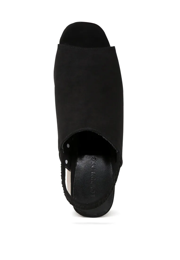 Black Sabella Slingback Slip-On Sandals