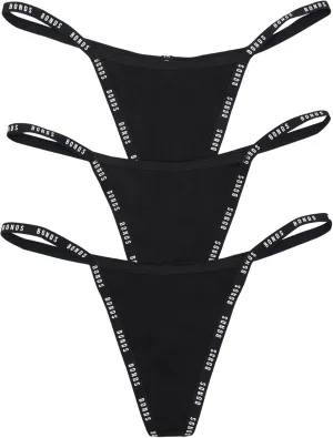 Bonds G Icons String Thong Underwear in Cotton-Rich Blend for Women, 3-Pack