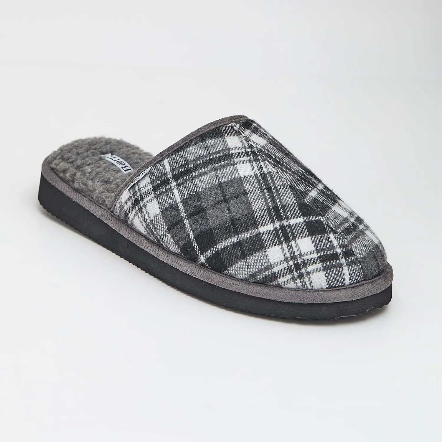 BORN Quilted Corduroy or Plaid Mens Slippers, Fleece or Sherpa-Lined House Slippers for Men, Gifts for Him