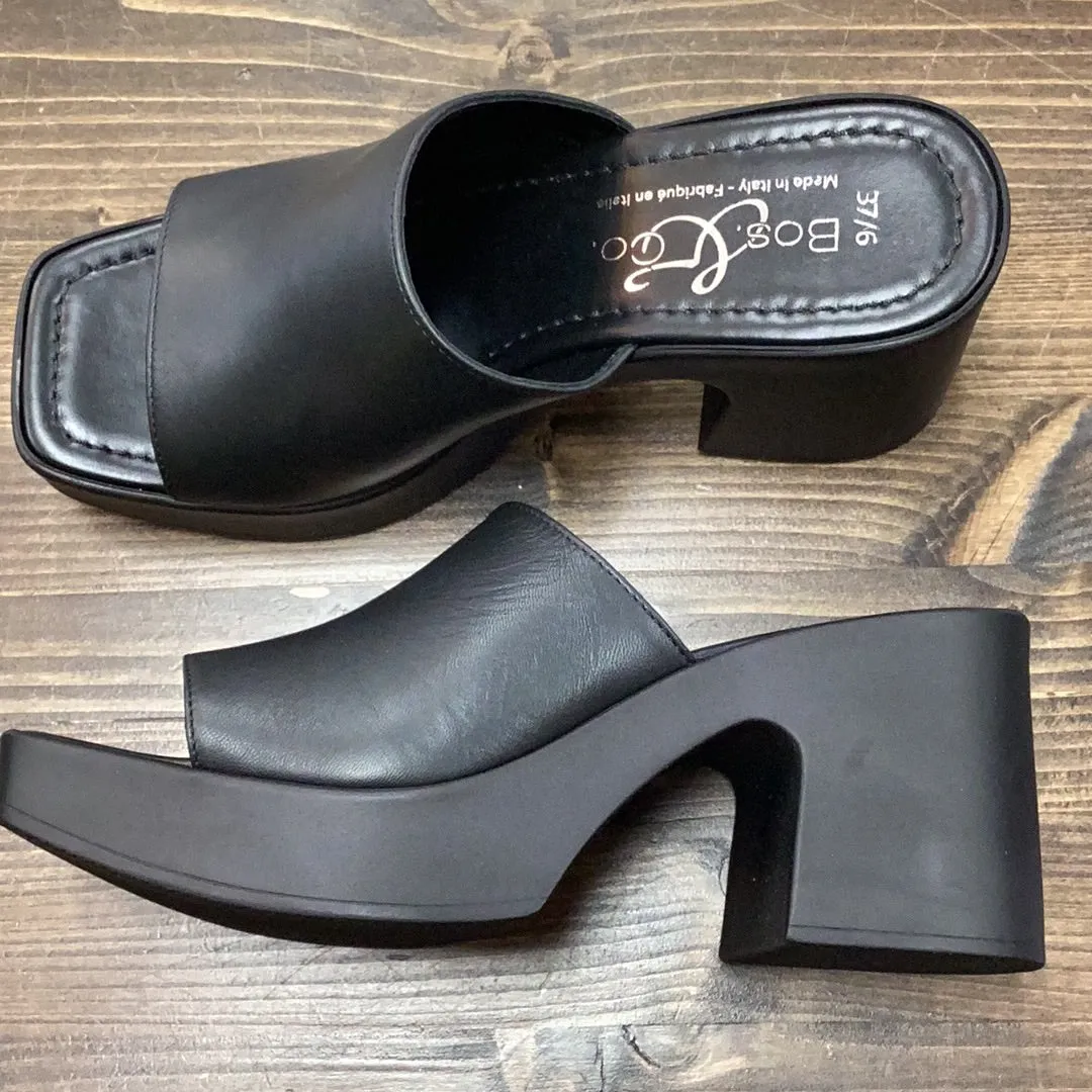 Bos & Co Vita Black Slip on Sandal
