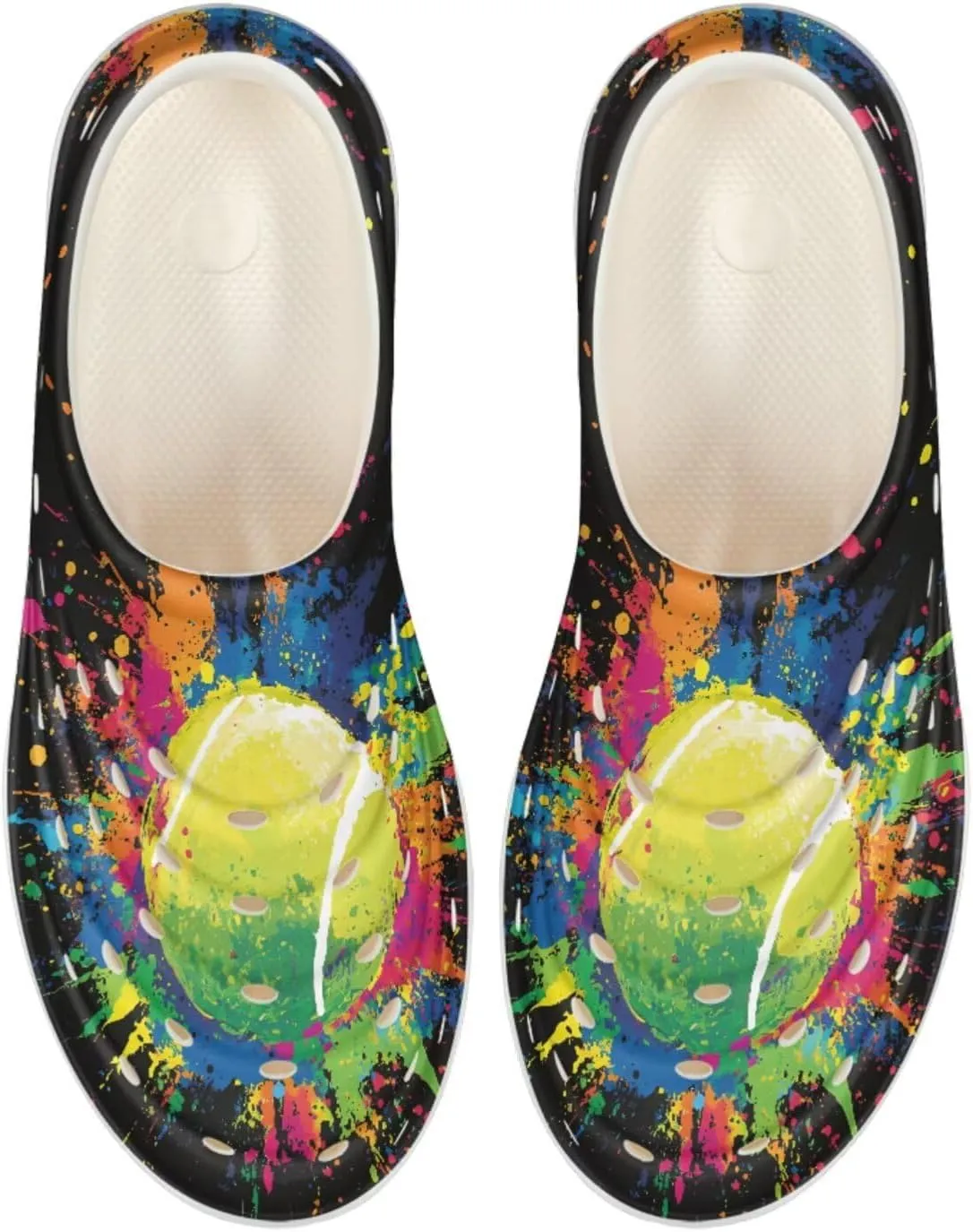 Boy Girls Water Shoes Cartoon Print Slip on Clogs Water Play Sneakers Sandal for Beach