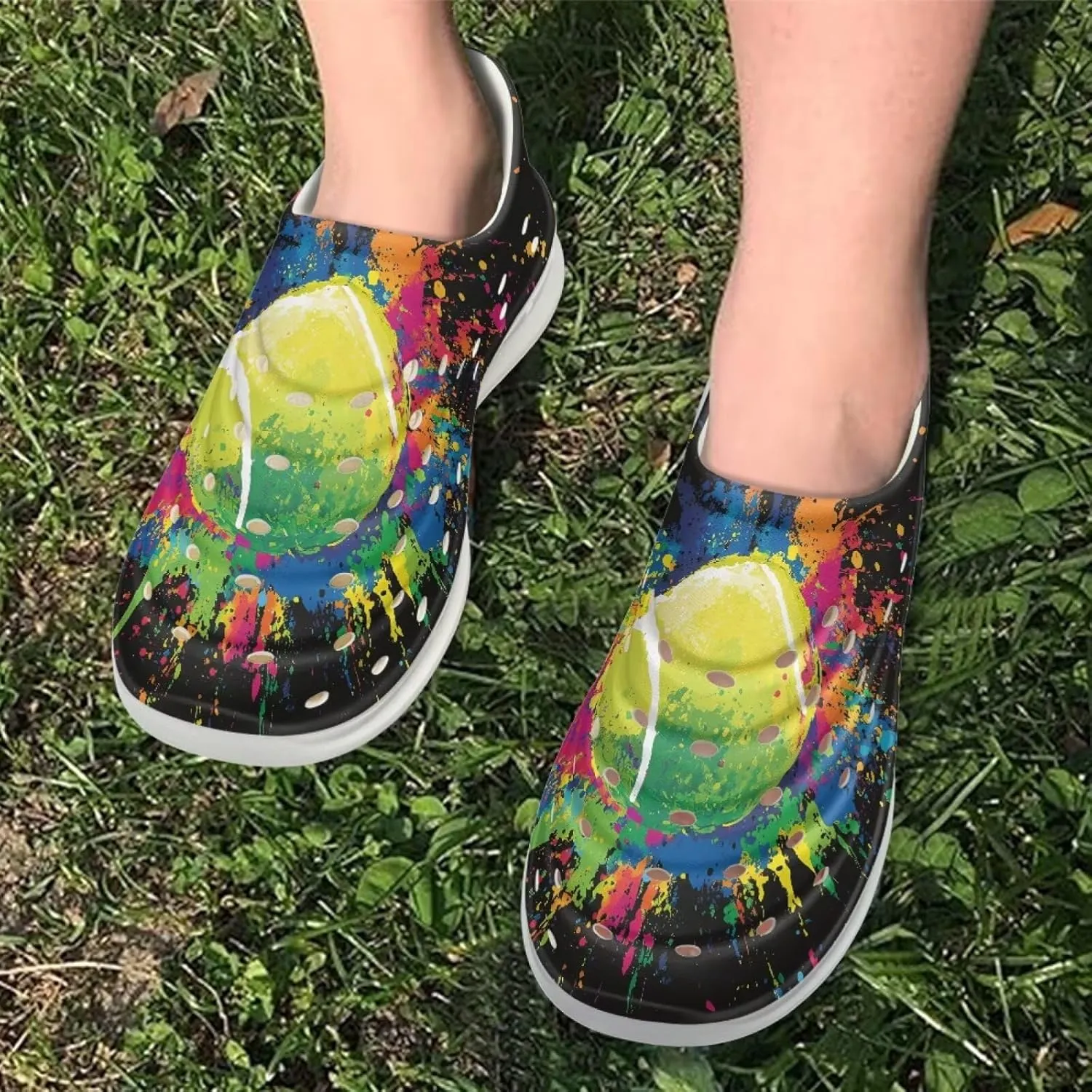 Boy Girls Water Shoes Cartoon Print Slip on Clogs Water Play Sneakers Sandal for Beach