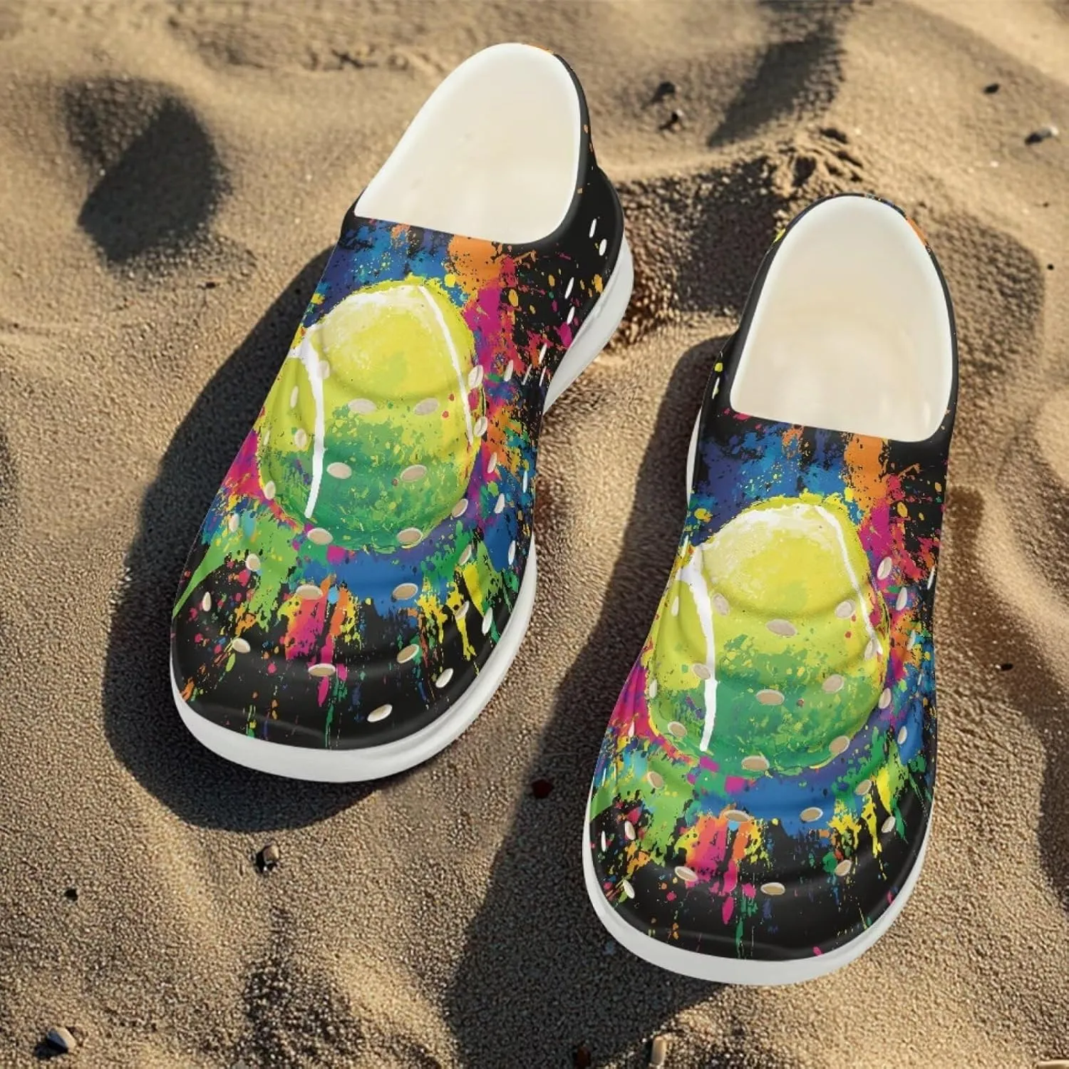 Boy Girls Water Shoes Cartoon Print Slip on Clogs Water Play Sneakers Sandal for Beach