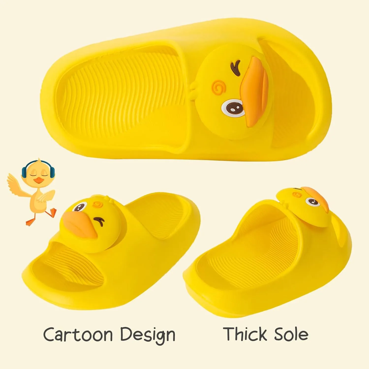 Bunny Toddler Slides Slipper Unisex Child Boys & Girls Slide Sandals for Kids Flip Flops Comfy Shower Slippers Beach Garden Shoes