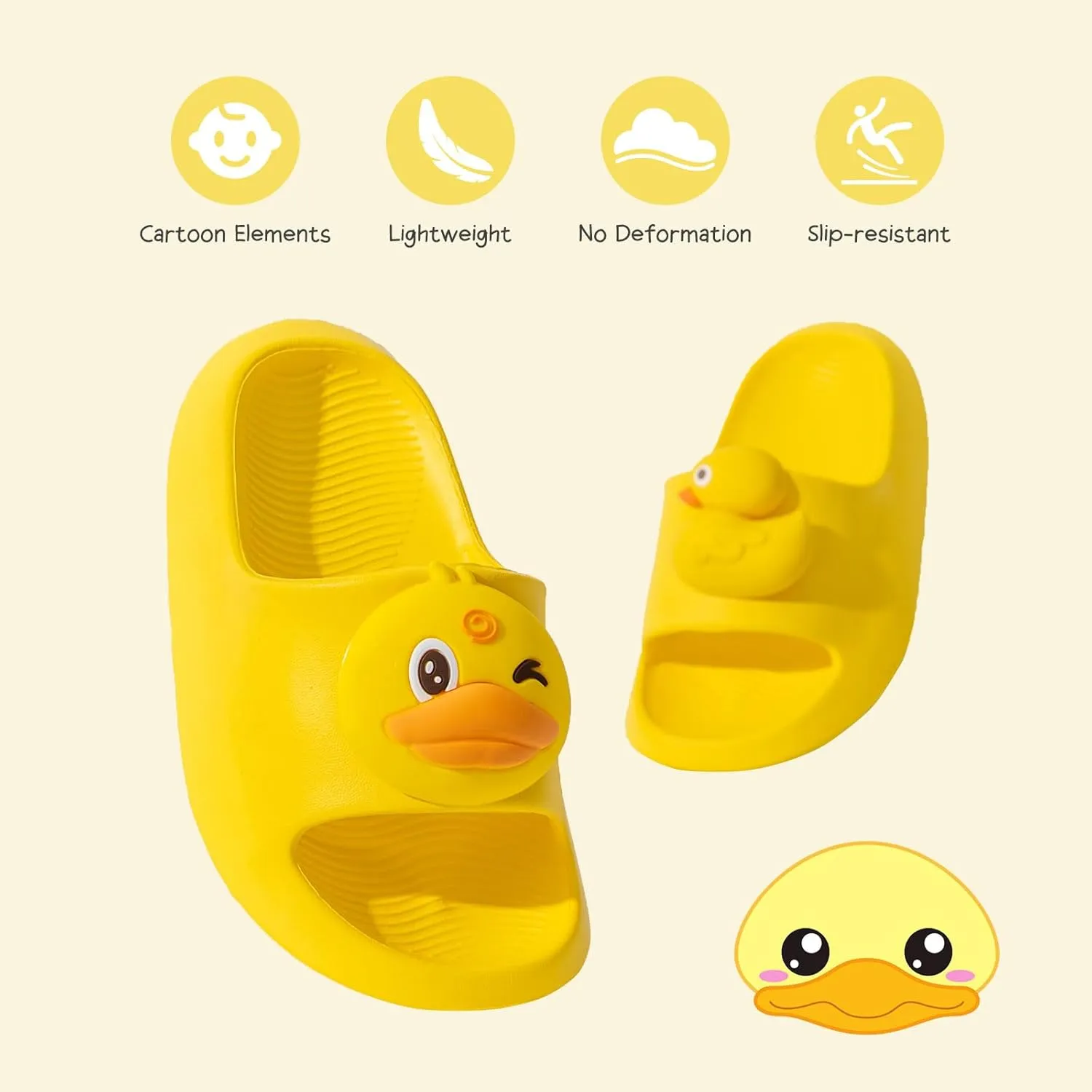 Bunny Toddler Slides Slipper Unisex Child Boys & Girls Slide Sandals for Kids Flip Flops Comfy Shower Slippers Beach Garden Shoes