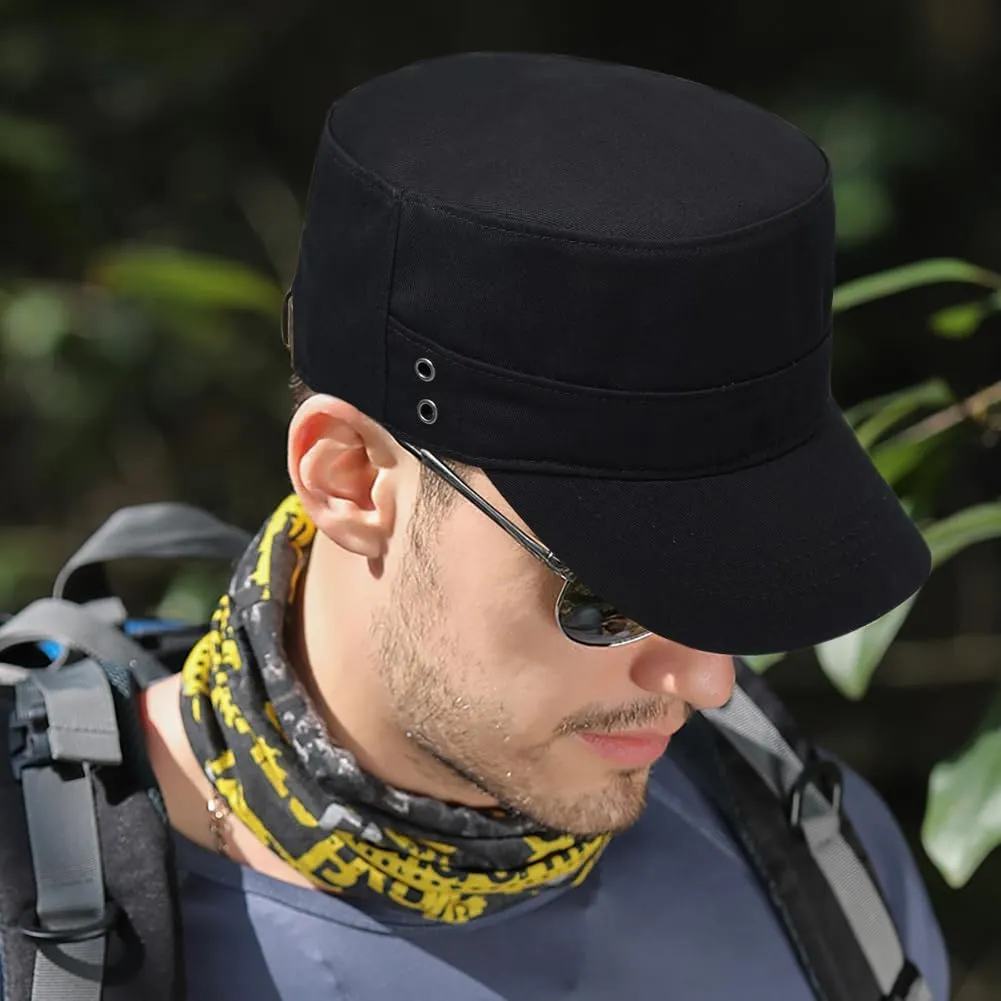 Cadet Hat Flat Top Hats Army Military Caps for Men Women