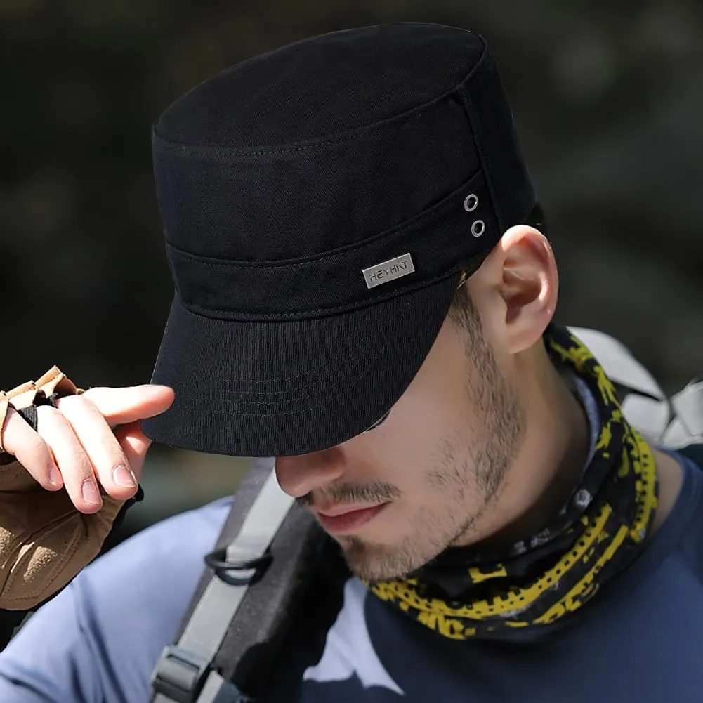 Cadet Hat Flat Top Hats Army Military Caps for Men Women