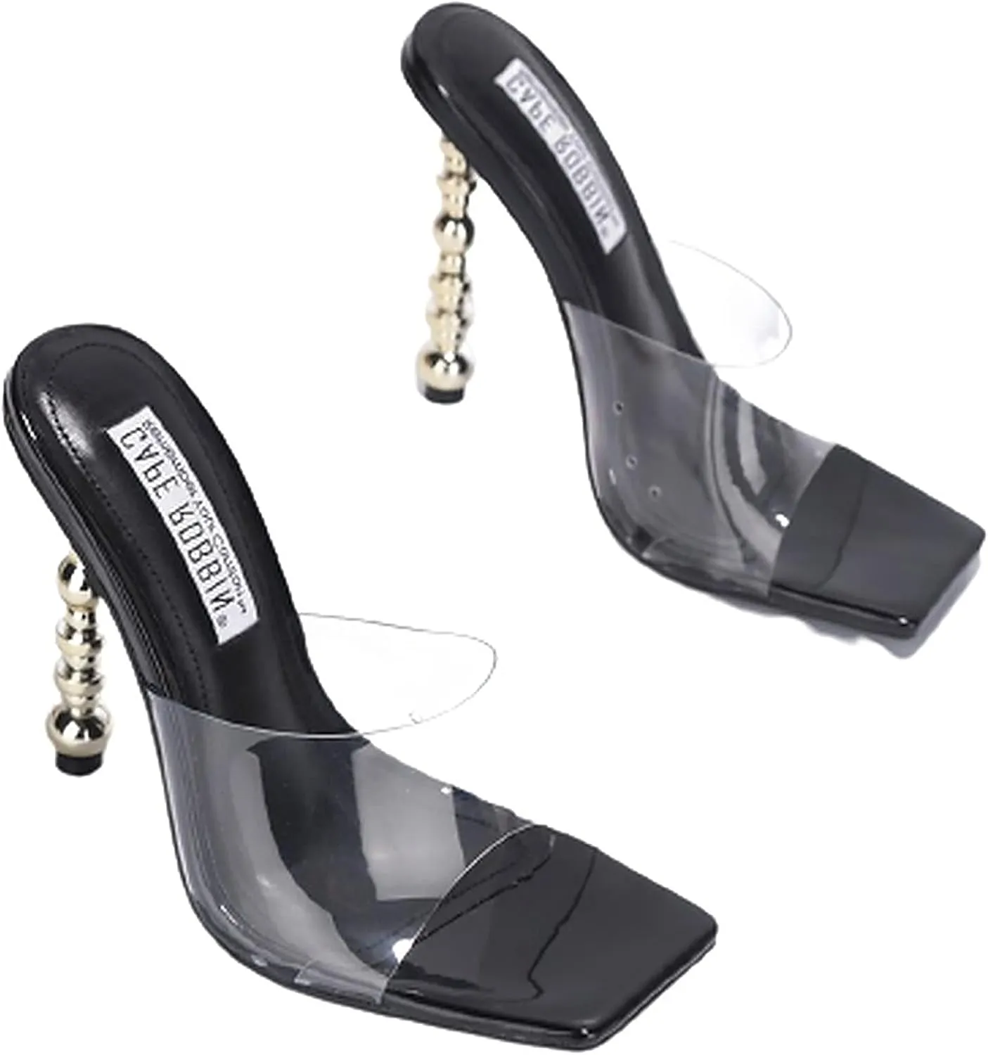 Cape Robbin High Heel Open Toe Slip On Mule Slide Sandals For Women