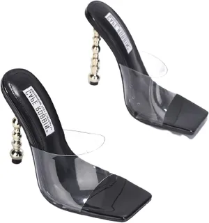 Cape Robbin High Heel Open Toe Slip On Mule Slide Sandals For Women
