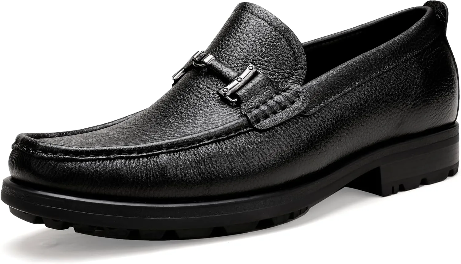 Casual Dress Shoes for Men, Premium Formal Buckle Dress Loafers Business Slip-on Penny Loafer for Mens