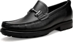 Casual Dress Shoes for Men, Premium Formal Buckle Dress Loafers Business Slip-on Penny Loafer for Mens