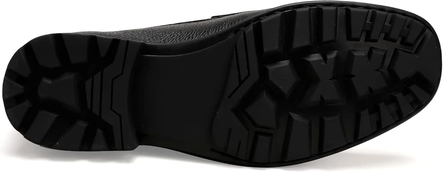 Casual Dress Shoes for Men, Premium Formal Buckle Dress Loafers Business Slip-on Penny Loafer for Mens