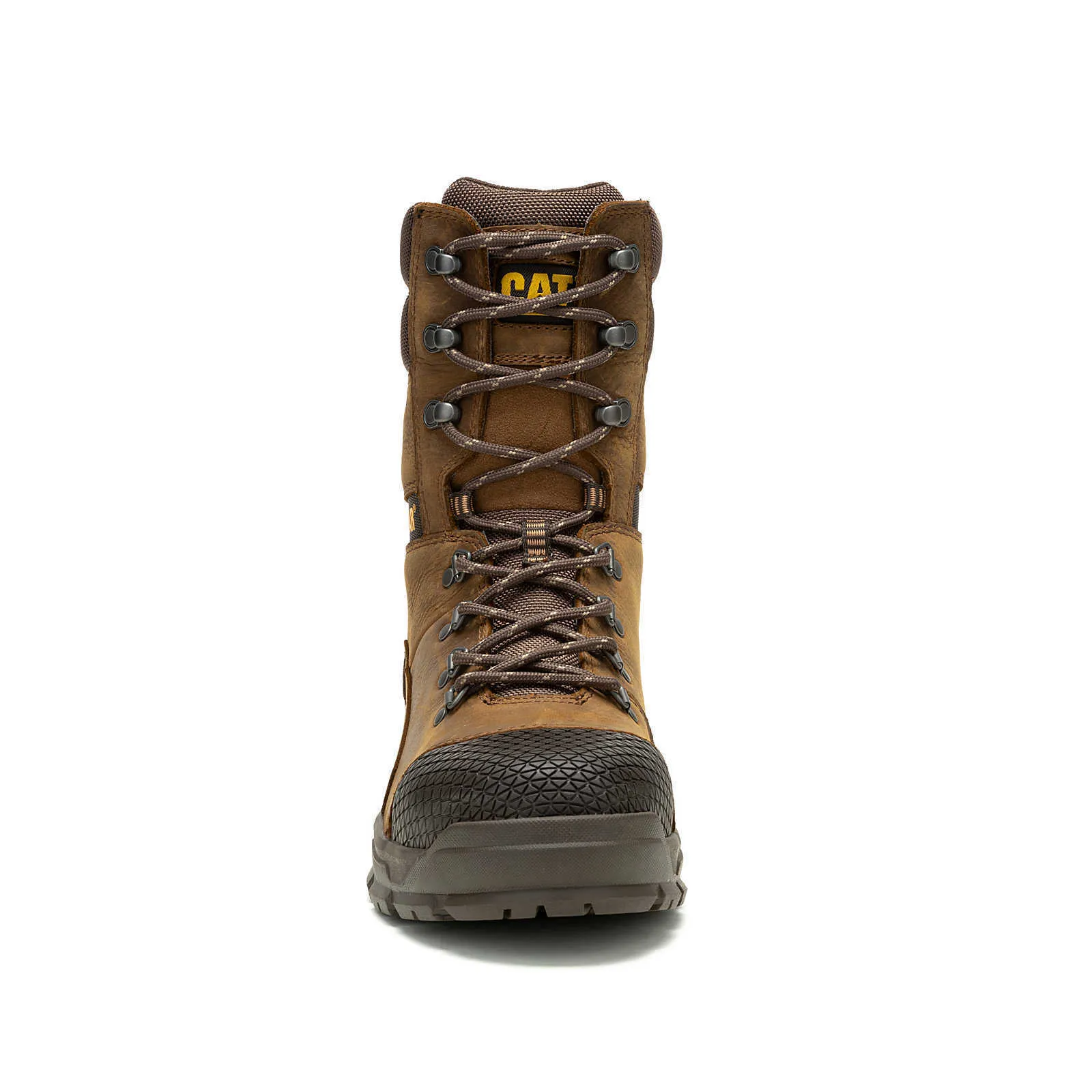 Caterpillar Men's Accomplice X 8" Waterproof Steel Toe Work Boot Black | Real Brown