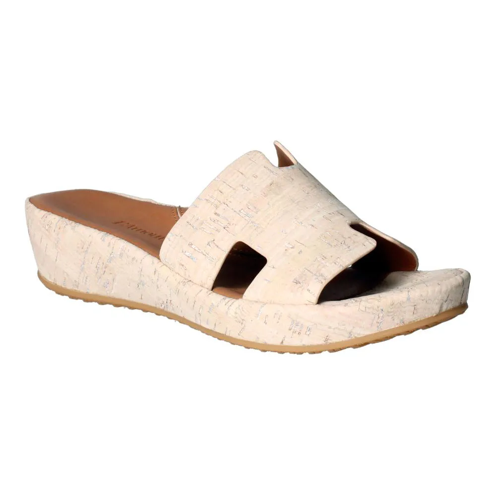 Catiana Slip on Sandal - Whitewash Cork