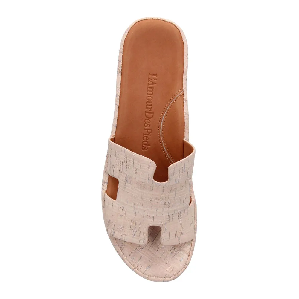Catiana Slip on Sandal - Whitewash Cork