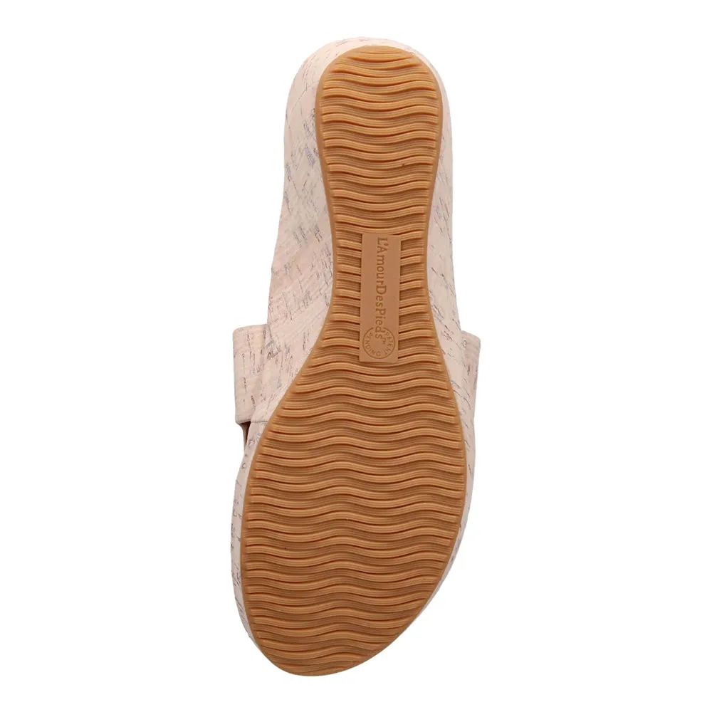 Catiana Slip on Sandal - Whitewash Cork