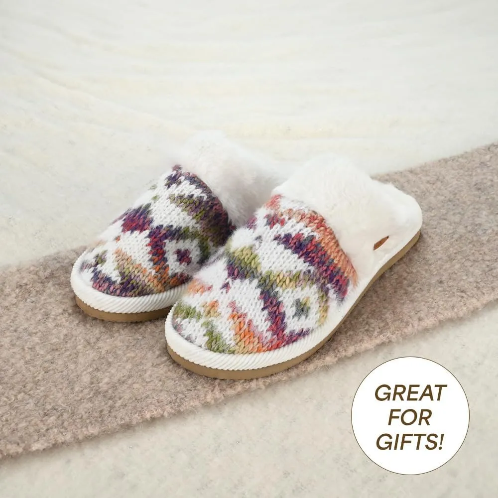 C.C Multi-Option Colorful Slip-On Slippers With Faux Fur Lining Indoor-Outdoor House For Women