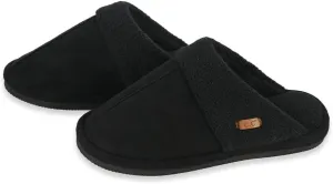 C.C Suede Faux Fur Lined House Indoor-Outdoor Slippers Slip-On for Women