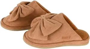 C.C Suede Faux Fur Lined House Indoor-Outdoor Slippers Slip-On for Women