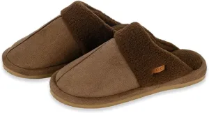 C.C Suede Faux Fur Lined House Indoor-Outdoor Slippers Slip-On for Women