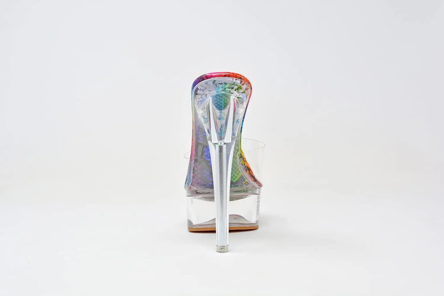Chase & Chloe Women's Clear Stiletto High Heel Platform Sandals