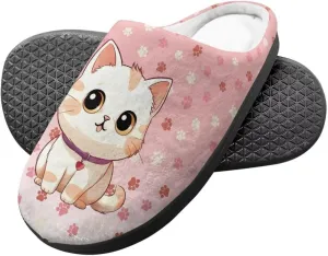 Child Plush Slip on House Slipper Plush Cozy Warm Slippers for Boys Girls