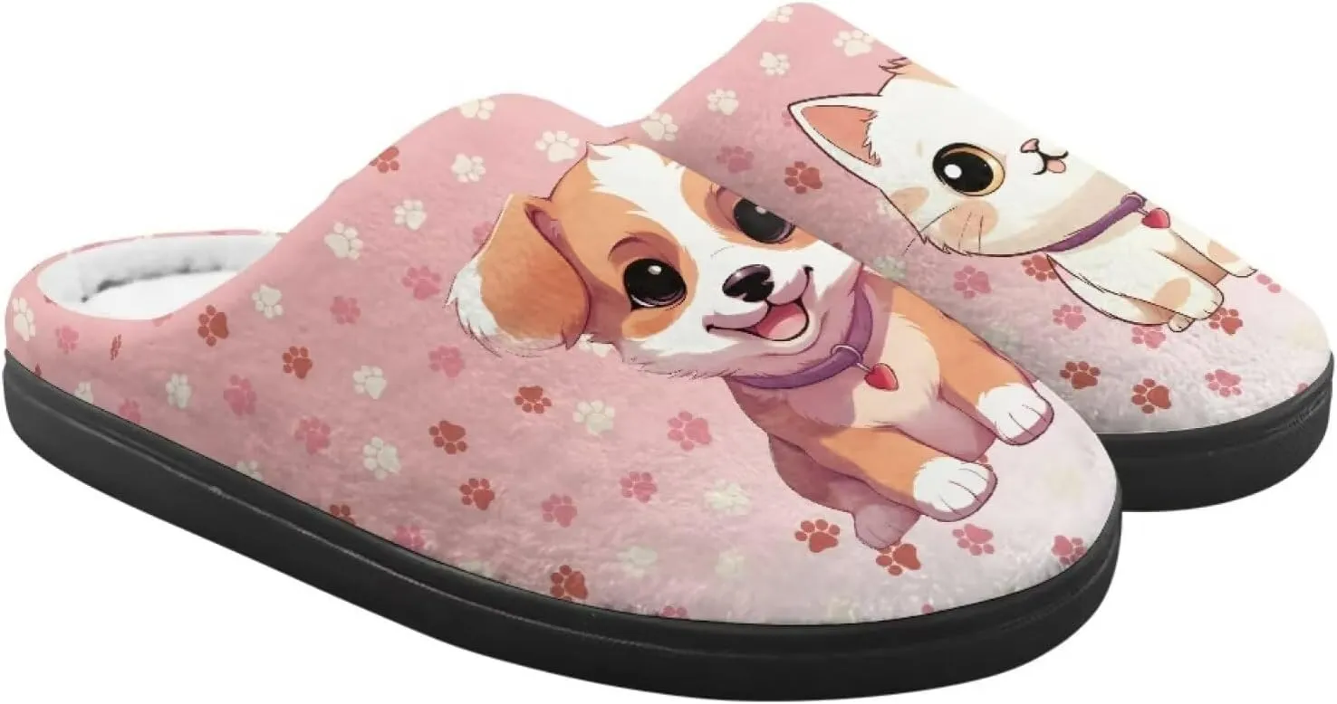Child Plush Slip on House Slipper Plush Cozy Warm Slippers for Boys Girls