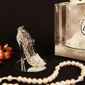 Cinderella's Slipper Crystal Shoe Figurine - 12 Count