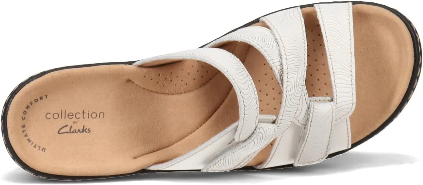 Clarks Women's Merliah Karli Sandal, White, 9.5