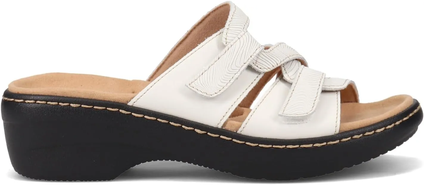 Clarks Women's Merliah Karli Sandal, White, 9.5