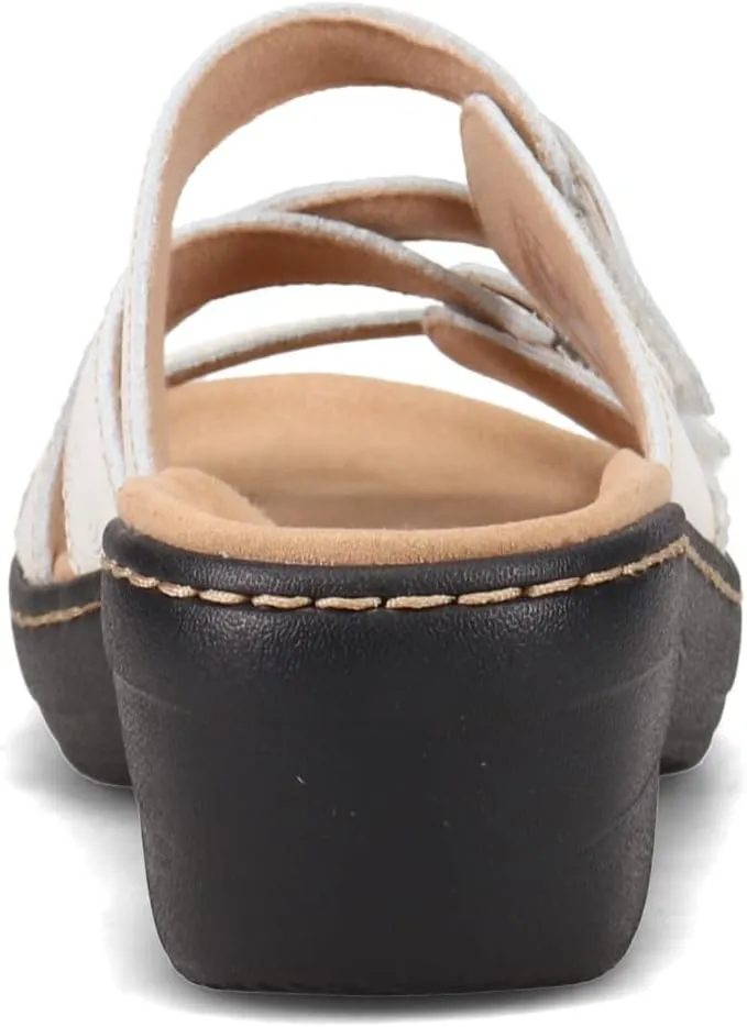 Clarks Women's Merliah Karli Sandal, White, 9.5