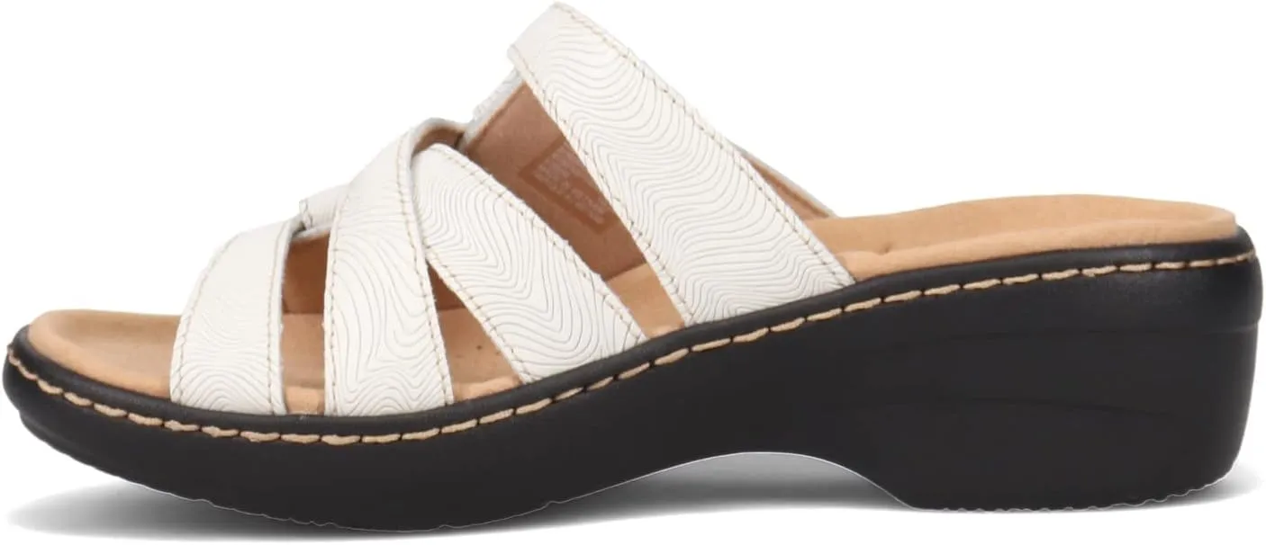 Clarks Women's Merliah Karli Sandal, White, 9.5