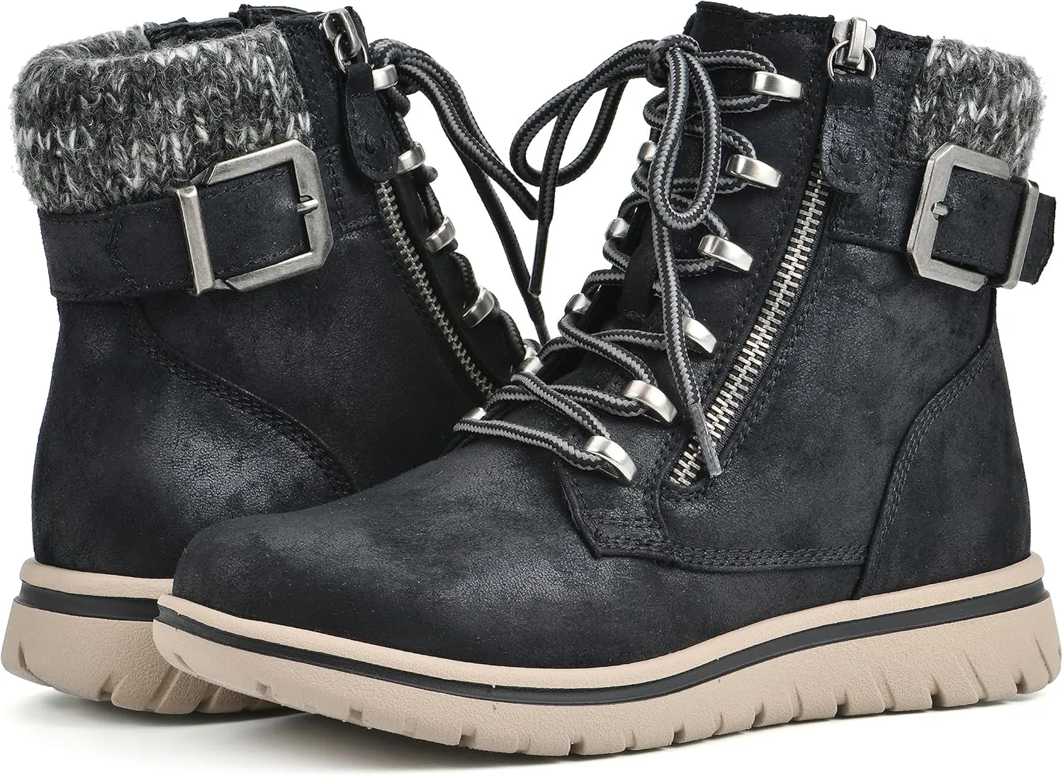 CLIFFS BY WHITE MOUNTAIN Women's Hearten Cushioned City Hiker Ankle Bootie
