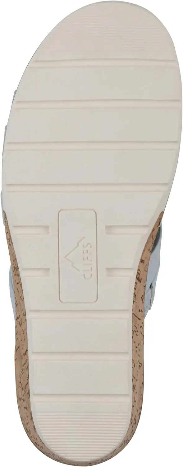 CLIFFS BY WHITE MOUNTAIN Women's Tinisha Strappy Cork Wedge Sandal