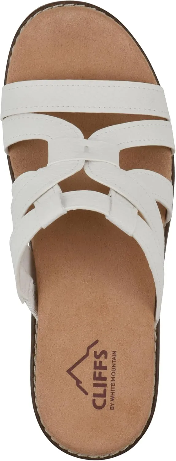 CLIFFS BY WHITE MOUNTAIN Women's Tinisha Strappy Cork Wedge Sandal