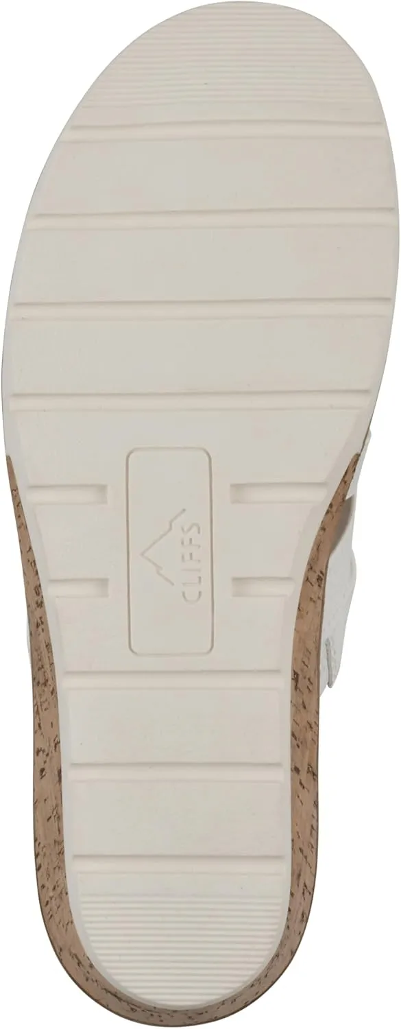 CLIFFS BY WHITE MOUNTAIN Women's Tinisha Strappy Cork Wedge Sandal