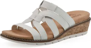 CLIFFS BY WHITE MOUNTAIN Women's Tinisha Strappy Cork Wedge Sandal