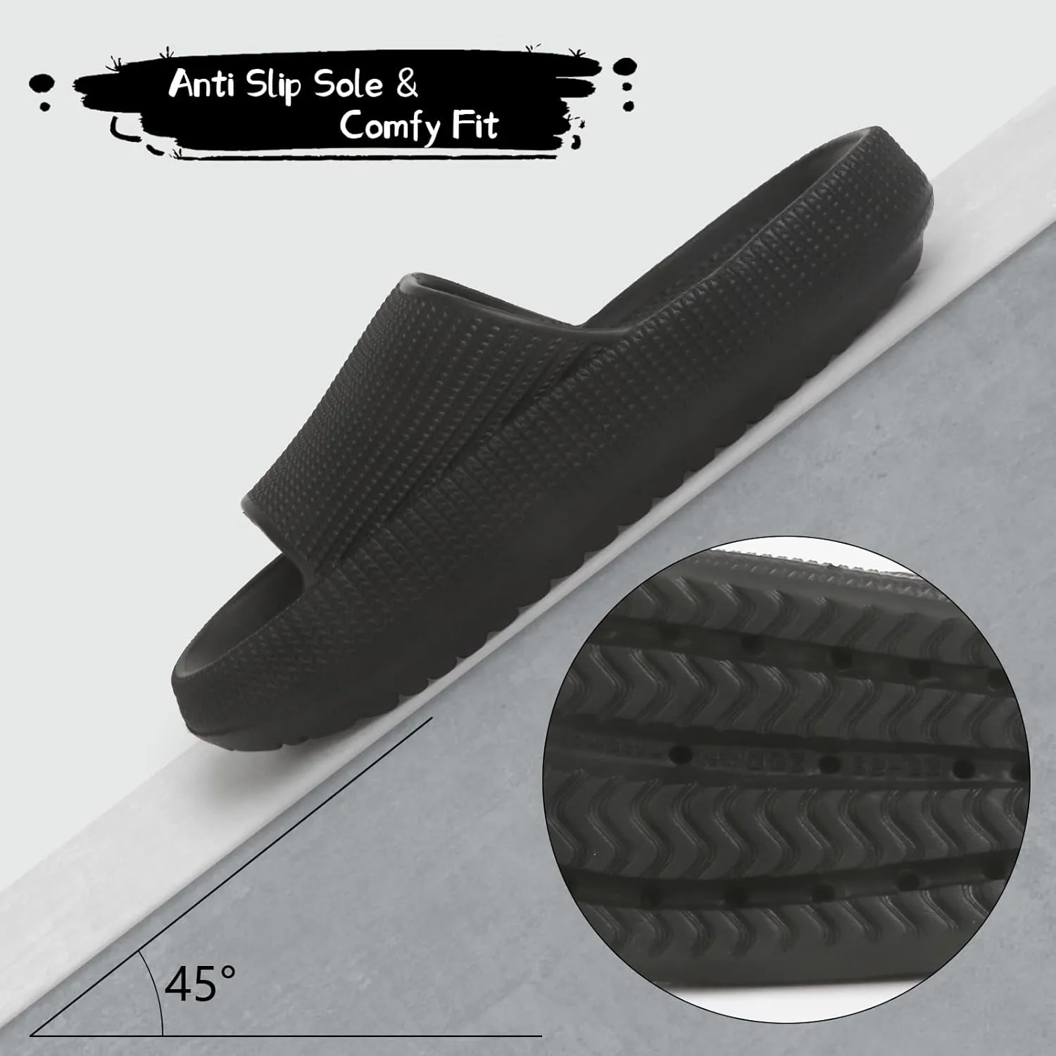 Cloud Slides for Kids, Non-Slip Slipper, Quick Drying Sandals for Boys and Girls, Home Shower Bathroom Beach Shoes for Toddler